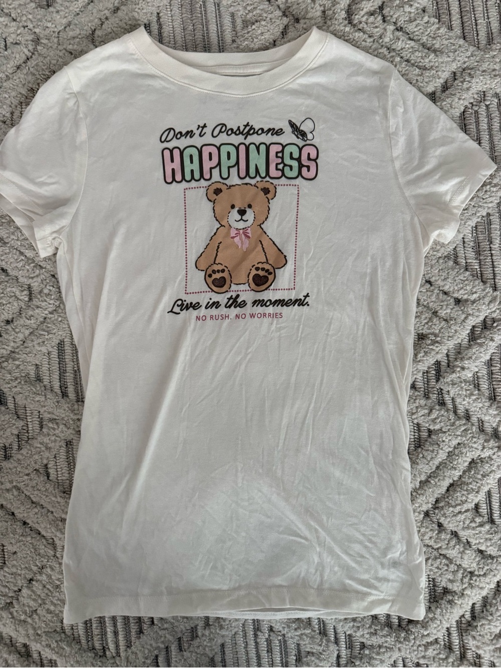 Aeropostale Graphic T-Shirt Live in the Moment Bear